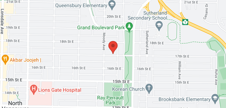 map of 516 135 E 17TH STREET
